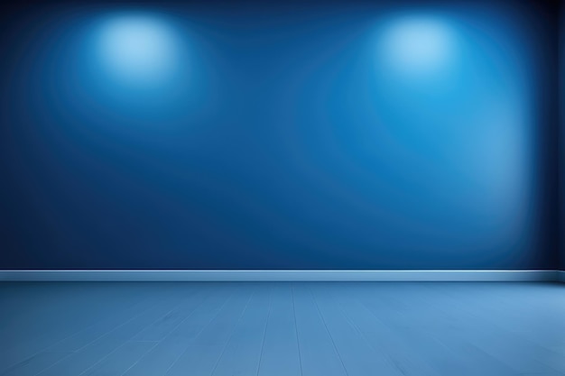 blue background abstract wall studio room