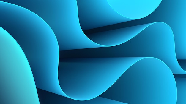 blue background. wavy abstract wallpaper. 3d render