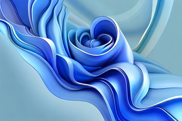 A blue background with a abstract shaped design