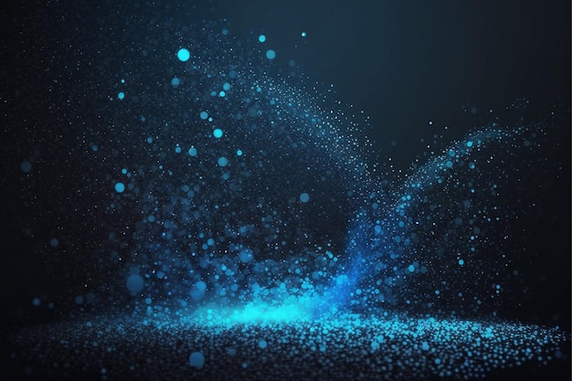 A blue background with a black background and a blue background with a dust explosion.