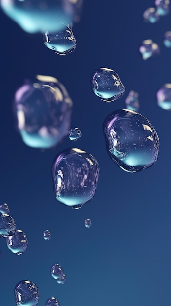 A blue background with bubbles and the word bubble on it