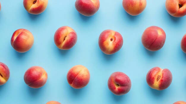 Photo a blue background with a bunch of red and yellow apples