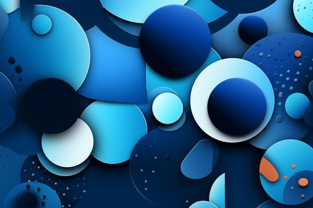 A blue background with circles