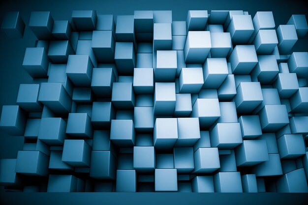 A blue background with cubes and the words " cube " on it.