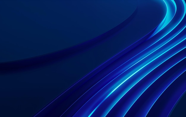 Blue background with glowing lines a blue color gradient a simple background a blue glow a curved shape a highdefinition wallpaper a minimalist style high resolution high quality