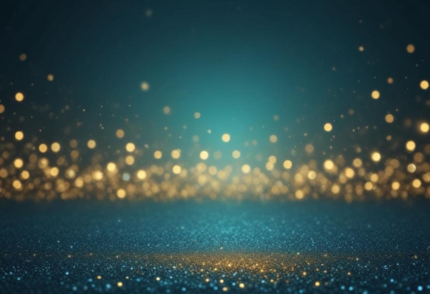 a blue background with gold glitter and a blue background with a reflection of light