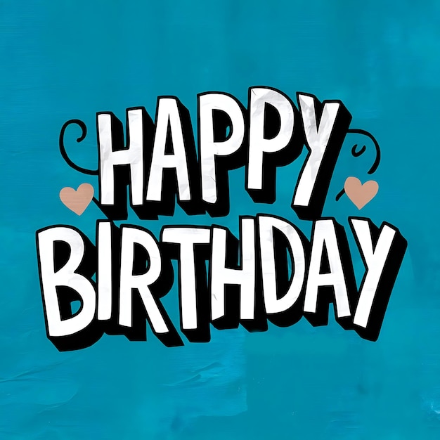 a blue background with a happy birthday written on it