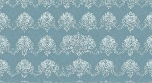 a blue background with a pattern of flowers and leaves