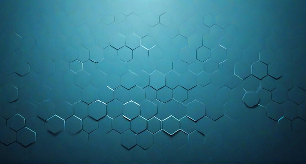 Photo a blue background with a pattern of hexagonal tiles