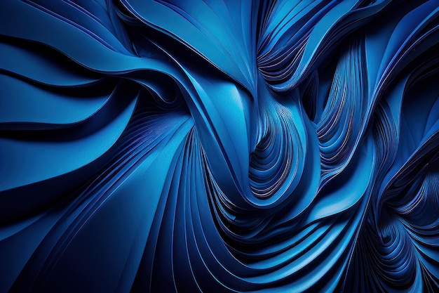 A blue background with a pattern of lines and curves.