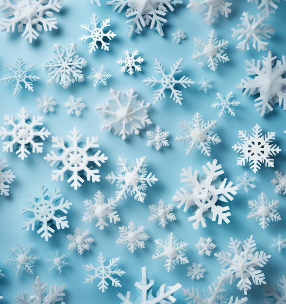 Blue background with snowflake Illustration AI GenerativexA