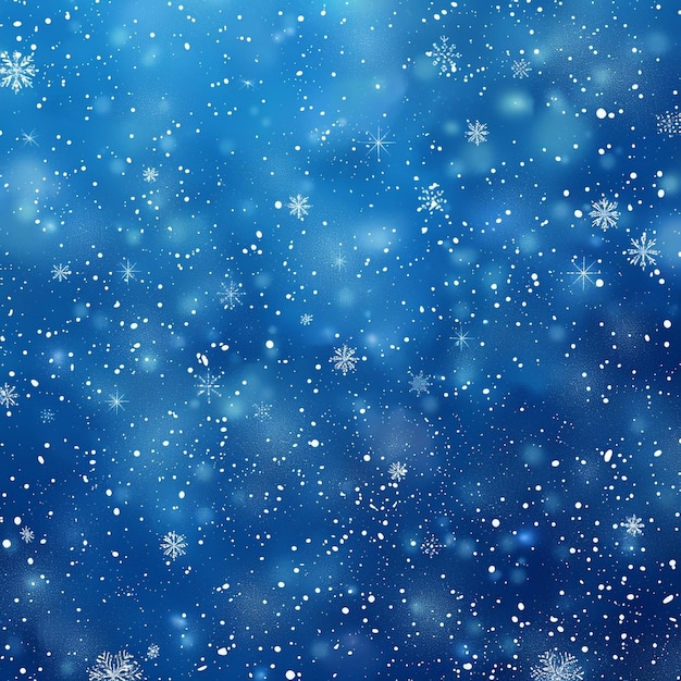 A blue background with snowflakes