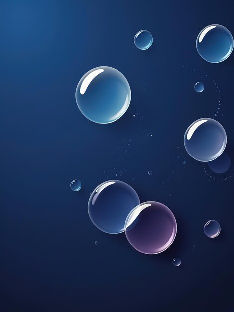 a blue background with water bubbles that is blue