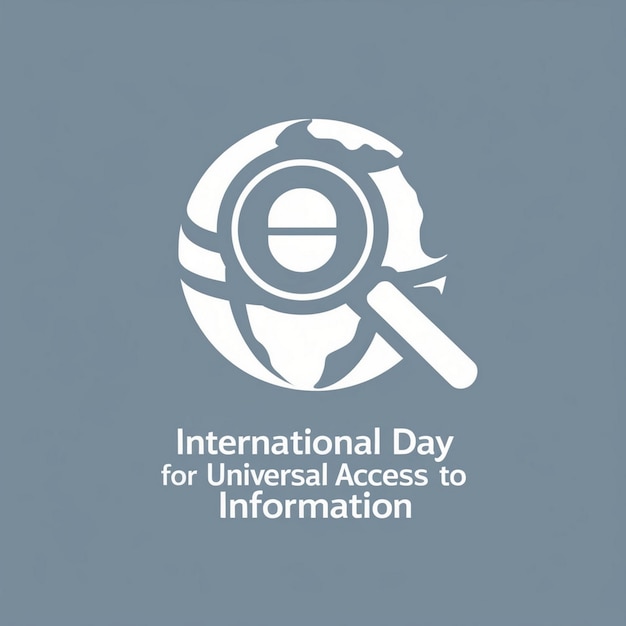 a blue background with a white logo that says international access to information