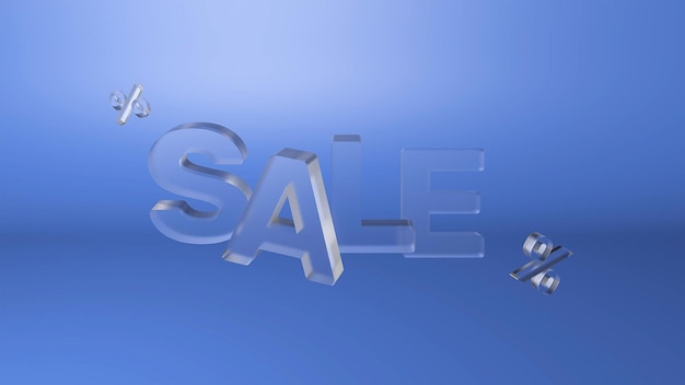 A blue background with the word sale on it