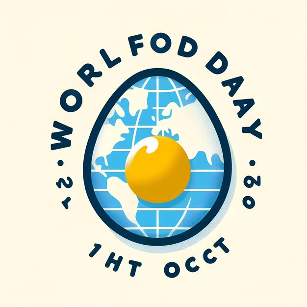 Photo blue background of world food day