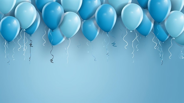 Blue balloons vector illustration Celebration