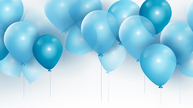 Blue balloons vector illustration Celebration