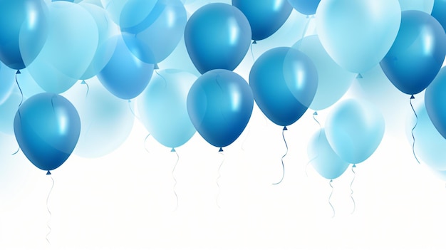 Blue balloons vector illustration Celebration