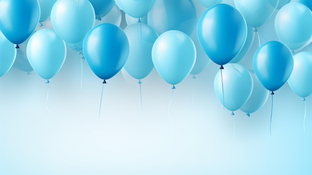 Blue balloons vector illustration Celebration