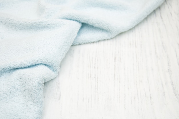 Blue bath towel