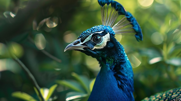 a blue bird with a blue head