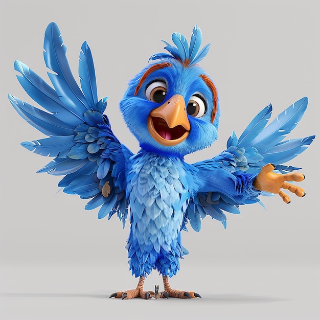 a blue bird with blue wings and a blue wings