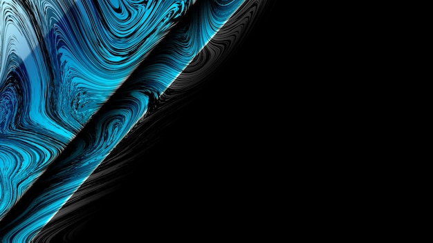 A blue and black background with a black background and a blue pattern.