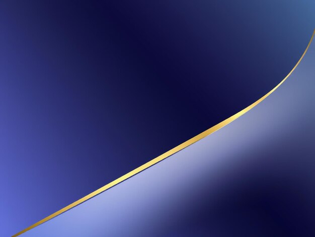 Photo a blue and black background with a gold stripe