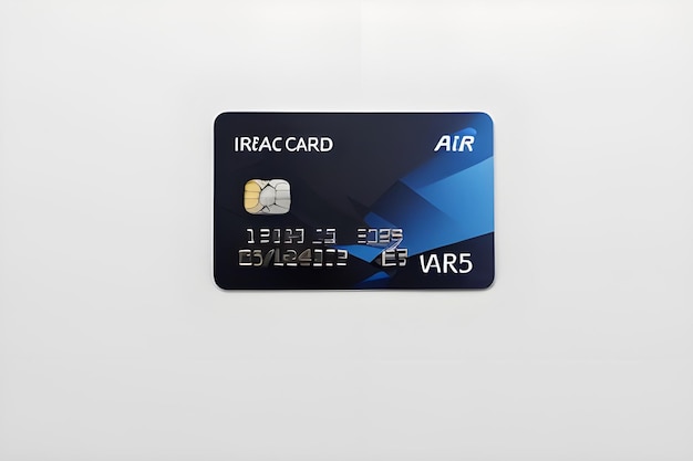 a blue and black credit card with the words  air - air  on it