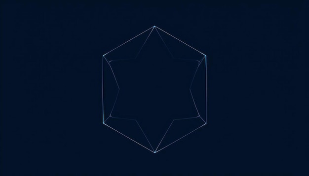 Photo a blue and black drawing of a diamond