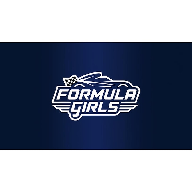 Photo a blue and black sign that says formula girls on it