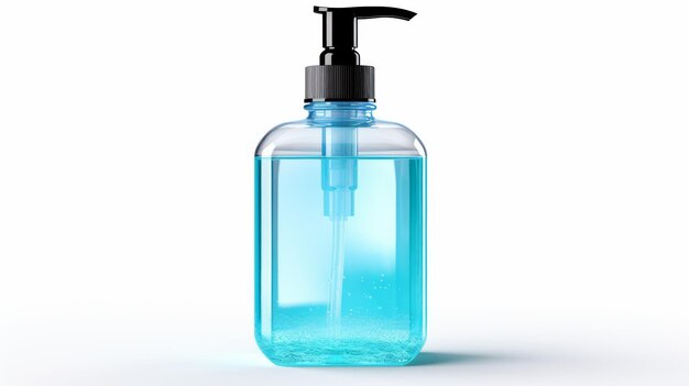 Blue Bottle Solution on Transparent Background