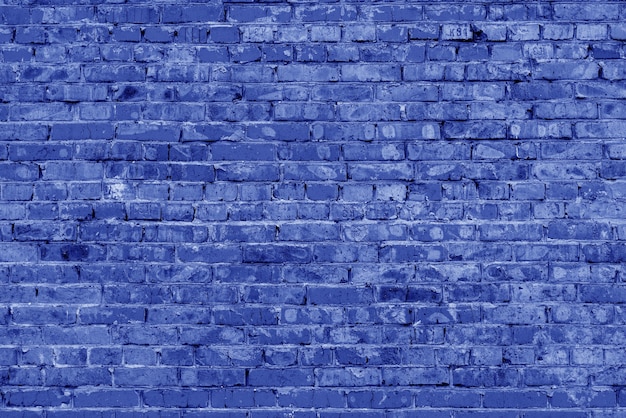 Blue brick building wall. Interior of a modern loft. Background for design