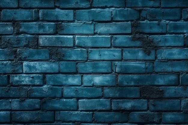 A blue brick wall with a dark blue brick background.