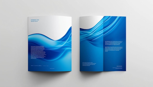 Photo blue brochure