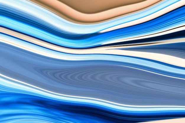 A blue and brown background with a wavy pattern.