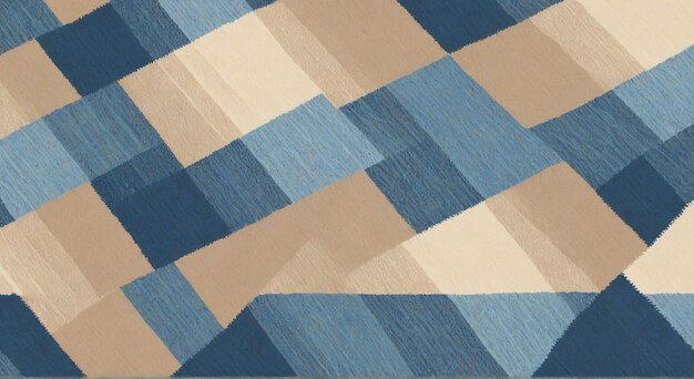 Photo a blue and brown pattern of a square