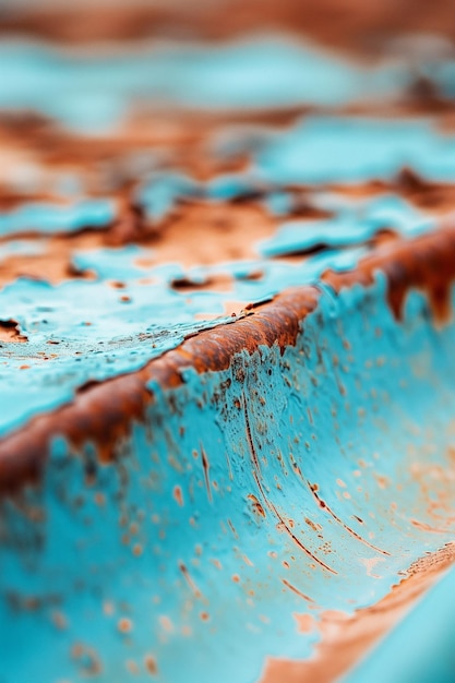 Photo a blue and brown surface with a lot of texture