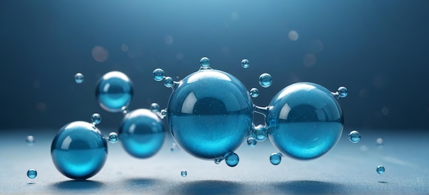 blue bubbles in a water