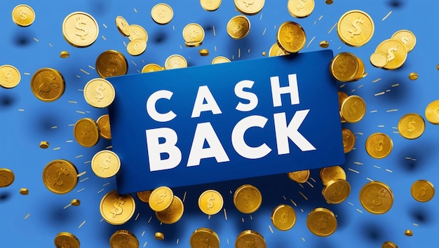 Photo blue cash back reward sign