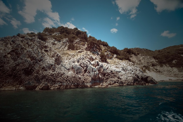 Blue caves on Zakynthos island Greece