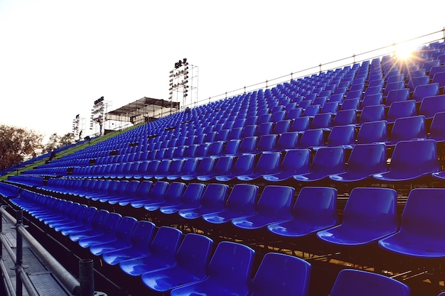 blue chair Temporary stadium