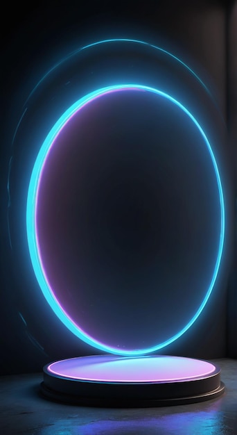 a blue circle with a blue edge is lit up by a blue circle