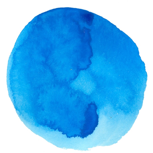 A blue circle with a white background