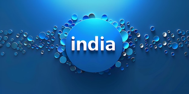 a blue circle with the word india on it