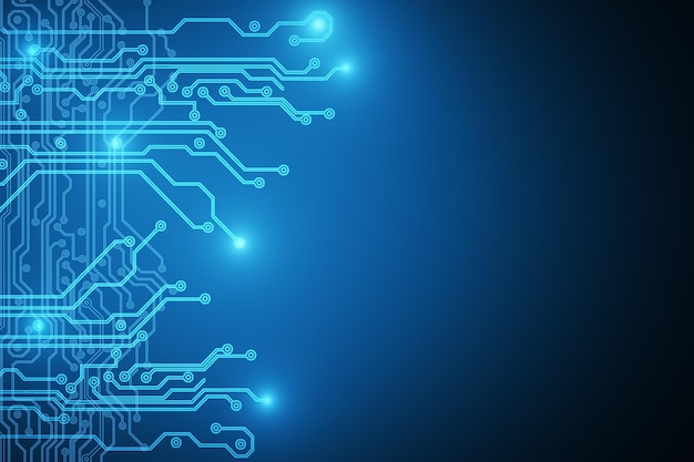 Blue circuit wallpaper