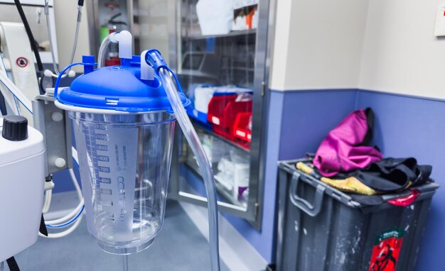 a blue and clear container with a blue top that says quot scale quot