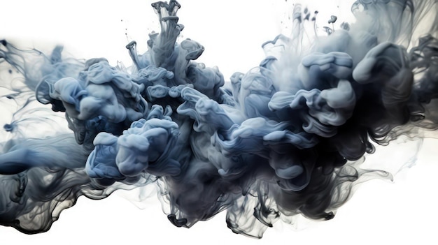 A blue cloud of ink is shown in this image