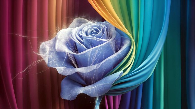 Blue color rose